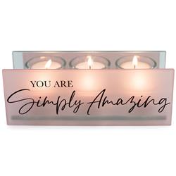 Picture of Dicksons MCHPRT16BH Unisex You Are Simply Amazing Blush Tealight Candle Holder, Pink - One Size