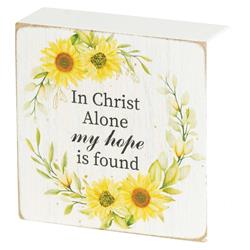 TPLK33-230 3 x 3 in. Unisex Christ Alone My Hope Is Found Tabletop Plaque, Multi Color - One Size