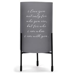 Picture of Dicksons HGC73GY Unisex I Love You Not Only for Who You Are Candleholder, Grey - One Size