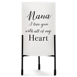 Picture of Dicksons HGC75W Unisex Nana I Love You with All of Candleholder, White - One Size