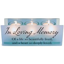 Picture of Dicksons MCHPRT20BL Unisex In Loving Memory Of A Life Tealight Candle Holder, Blue - One Size