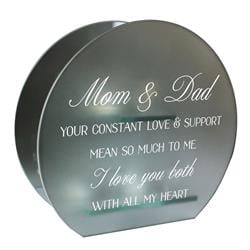 Picture of Dicksons MCHR41GY Unisex Mom & Dad Your Constant Love Large Tealight Candle Holder&#44; Grey - One Size