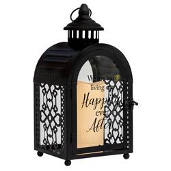 LTN217BK Unisex Busy Living Happily Small Lantern, Black - One Size