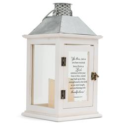 LTN235SW Unisex So Then Colossians 2-6-7 Small Lantern, White - One Size
