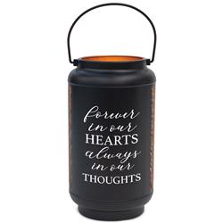 DLTN55LBK Unisex Forever In Hearts Large Lantern, Black - One Size