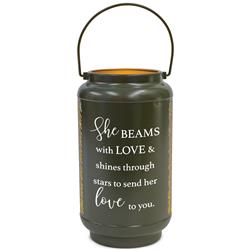 DLTN57LGR Unisex She Beams Lantern with Love Large, Green - One Size