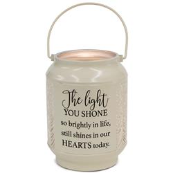 DLTN62WH Unisex Light Shone Brightly Small Ivory Lantern, White - One Size