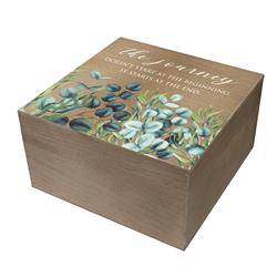 EWOODBOX-10 Unisex Journey Doesnt Start Keepsake Box, Multi Color - One Size