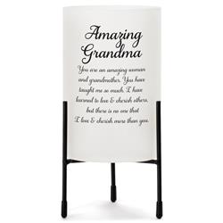 Picture of Dicksons HGC79W Unisex Awesome Grandma Amazing Candleholder, White - One Size