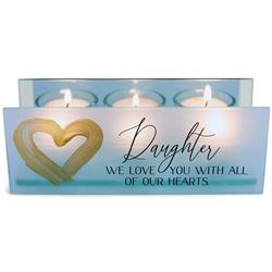 Picture of Dicksons MCHPRT28BL Unisex Daughter We Love You Tealight Candle Holder, Blue - One Size