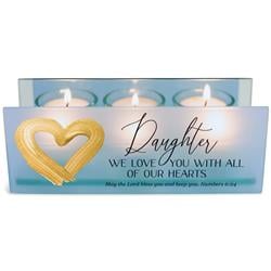 Picture of Dicksons MCHPRT28SBL Unisex Daughter We Love You Tealight Candle Holder with All, Blue - One Size