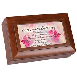 PM6036 Unisex Congratulations Behind Petite Music Box, Multi Color - One Size