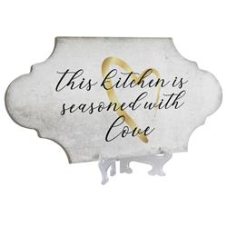 TLAB9W Unisex This Kitchen Is Seasoned Wall Tile, White - One Size