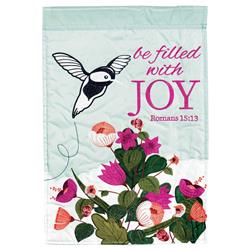 FLAG-2127 Flag Peace Floral Romans 14:19 13x18