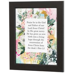 62CB-1215-827 Framed Wall Art Praise Be To God 12x15