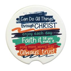 CC-25 Car Coasters I Can Do All Things 2 Pk