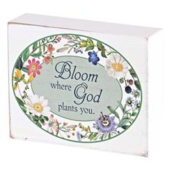 TPLK43-334 Tabletop Plaque Bloom Where God 4x3