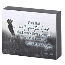 TPLK43-337 Tabletop Plaque Eagle Isaiah 40:31
