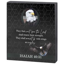 TPLK810-85 Tabletop Plaque Eagle Isaiah 40:31 10x8