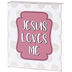 TPLK810-86 Tabletop Plaque Jesus Loves Me 8x10