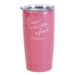 Picture of Dicksons SSTUMPK-42 Tumbler I Am Never Alone Pink 20 oz