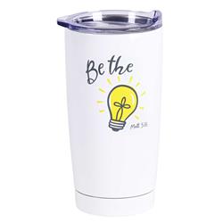 Picture of Dicksons SSTUMW-156 Tumbler Cross Be The Light White 20 oz