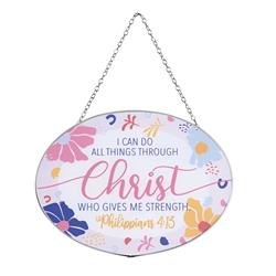 SUNCG-1025 Suncatcher I Can Do All Things 9in