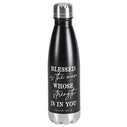 Picture of Dicksons SSWBBLK-18 Water Bottle Blessed Is The Man 17 oz