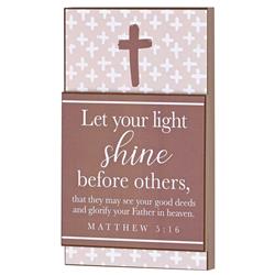 SPLK610-349 Stacked Wall Plaque Let Your Light Shine