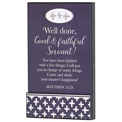 SPLK610-350 Stacked Wall Plaque Faithful Servant