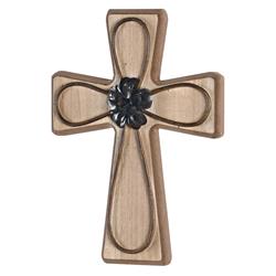 WWC-80 Wall Cross Wood Metal 11.75h