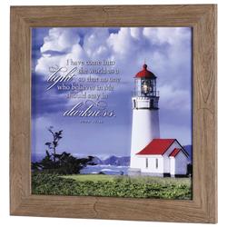 28BW-1515-837 Framed Wall Art Red Roof Lighthouse