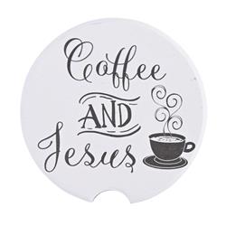CC-30 Car Coasters Coffee And Jesus 2pack