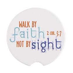 CC-27 Car Coasters Walk By Faith 2pack