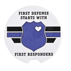CC-31 Car Coasters Police First Defense 2pack