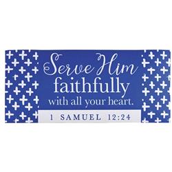 DMI-2131 Doormat Insert Serve Him Faithfully
