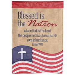 FLAG-2130 Flag Applique Blessed Nation 13x18