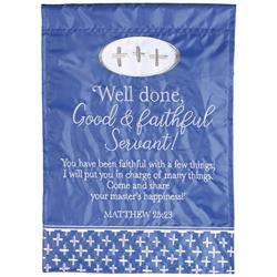 FLAG-2131 Flag Applique Good&Faithful Burlap 13x18
