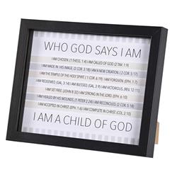FRMWDBL-108-93 Framed Art Who God Says I Am