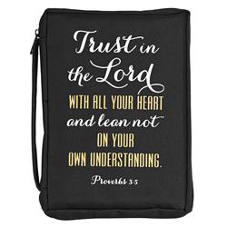 BCK-LP1002 Bible Cover Trust In Prov.3:5 LargePrint