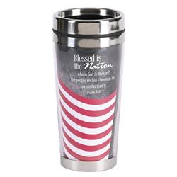 Picture of Dicksons SSMUG-354 Travel Mug Flag Blessed Be The Nation