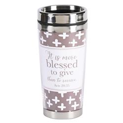 Picture of Dicksons SSMUG-356 Travel Mug It Is More Blessed To Give