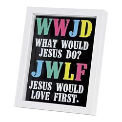 FRMWDW-810-49 Framed Art WWJD Jesus Would Love