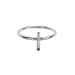 Picture of Dicksons 35-8370 Ring Small Cross Silver Plated Size 6
