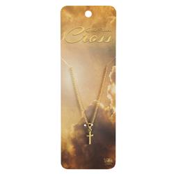 Picture of Dicksons 35-8392 Necklace Mini Box Cross Gold Plated 18in