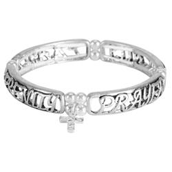 Picture of Dicksons 30-4974T Bracelet Serenity Prayer Cross/Pearls