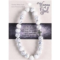 Picture of Dicksons 35-8108 Bracelet Woman Of God Howlite With Cross
