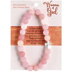 Picture of Dicksons 35-8104 Bracelet Woman Of God Red With Cross