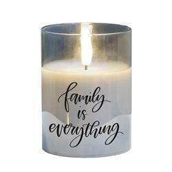 PGC-04-46GY LED Candle Family Is Everything 4in Grey