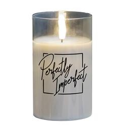 PGC-05-44GY LED Candle Perfectly Imperfect 5in Grey